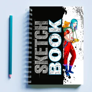 Скетчбук (Sketchbook) блокнот для малювання з принтом "Sketch Book (Дівчина з рюкзаком)"